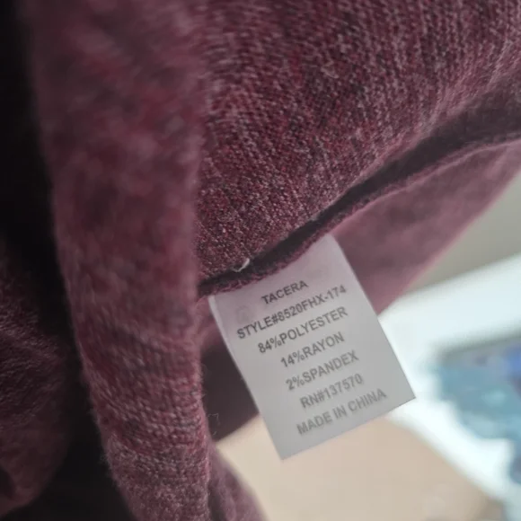 Tacera | 2X | Burgundy & Black Animal Print Bell Sleeve Dress - Picture 9 of 9